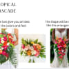 A wonderful collection of topicals in a cascading bouquet