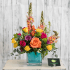Bright &amp; fun!  Bring sunshine with this arrangement of snapdragons, spray