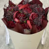 Burgundy peonies bouquet &mdash; a rich and romantic arrangement of lush, velvety