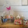 This large gift basket includes one hand and body lotion, one scented