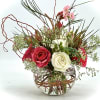 A beautiful handcrafted design round globe floral arrangement, designed  with balance