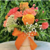 Petite Arrangement on our deluxe gift box, filled with Ecuadorian flowers and