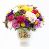 A colorful burst of roses, carnations, and different flowers which are perfect