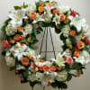 30" CHERISHED LIFE WREATH ON EASEL BY TWIN TOWERS FLORIST