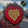 Sweeten her heart with Chocolates and roses in a single bouquet with