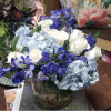 DESIGNER CHOICE of Seasonal Blue and White Fresh Cut Florals (to include
