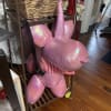 Matte plush. Pink unicorn balloon animal.