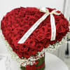 A breathtaking heart-shaped arrangement crafted with 200 premium red roses, accented with