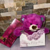 Combo with teddy bear and chocolate 