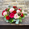 Beautiful Selection of Roses, Hypericum and Green Hydrangea
Designed in a Ceramic Container