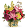 "Make it a blooming unforgettable birthday with this gorgeous bouquet of soft