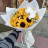 10 mini or 5 large sunflower baby beath and 1 Orchid