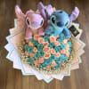 Charming bouquet inspired by a sweet animated couple stitch and angel designed