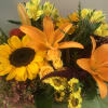 Sunflower, Lilies, Seasonal Flowers, Fancy green.

Note:   There are a variety