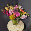 Gorgeous bouquet of fresh pastel flowers, all seasonal, and fresh, different blooms