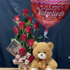This gorgeous Valentine&rsquo;s bouquet features a dozen premium roses, designed in a