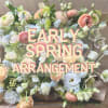 Pastel colors of spring season, gathered in a compact arrangement with fragrant