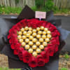Roses and Ferreros bouquet️ only!!

Not crown ribbon or ballon&rsquo;s included on the