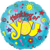 Select this colorful and animated mylar balloon that reads, "Thinking of You".