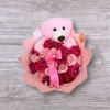 24 Mix pink roses + pink teddy bear
*teddy bear may changes*
