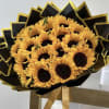 BEAUTIFUL BOUQUET OF SUNFLOWERS RAPPING IN YOUR KOREAN PAPER COLOR.