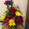 Traditional arrangement appropriate for any occasion, a rose with a combination of