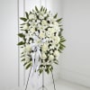 The Exquisite Tribute Standing Spray is an elegant display of sweet serenity.