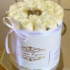 25 Fresh Premium White Roses with One gold