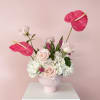 Sweetheart is a luxe pink and white arrangement designed all the way
