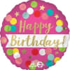 18" colorful dotted birthday mylar