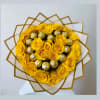 A detail full of sweetness and joy. Beautiful fresh yellow roses, which