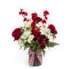 Red and white will always be the "Perfect Pair" 
This arrangement is