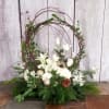 Natural touches embellish this beautiful design, for a table, buffet, or anywhere