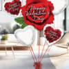 This balloon set comes with:
1- XL Heart Balloon w/ script
2- 18in heart