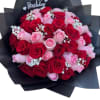 50 roses bouquet with two colors wrapping Korean paper to surprise your