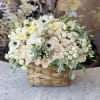 Brighten any space with our Elegant Flower Basket Arrangement! Bursting with vibrant