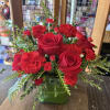 red roses, standar red carnation, mini carnations