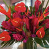 THIS VIBRANT TROPICAL BOUQUET BRINGS THE ESSENCE OF A SUNNY PARADISE INDOORS.PEREFCT