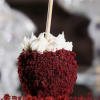 Our handcrafted Red Velvet Chocolate Candy Apple features a crisp Granny Smith