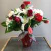 A classic arrangement of reds and whites that will show your love!