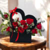 Product Information: Dozens of red roses.
Theme Colors: Shades of green, Black and