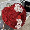 Stunning heart box of 100 roses 