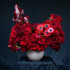Anemones and Red Roses 