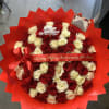 75 red and white roses ramo buchon