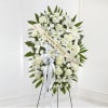 The Exquisite Tribute Standing Spray is an elegant display of sweet serenity.