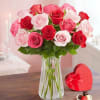 There&rsquo;s something so enchanting about our medley of Valentine&rsquo;s 18 roses &amp;