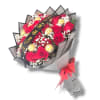 Beautiful bouquet of 24 red roses includes 12 chocolates and a ribbon