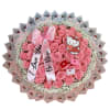 Glitter roses make the perfect hello kitty bouquet, decorative bow can be