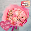 Our most popular Designer&rsquo;s Choice bouquet, this lush blush pink floral arrangement
