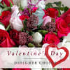 Designer choice of Valentine colors, beautifully gift wrapped for your special someone.

Vase